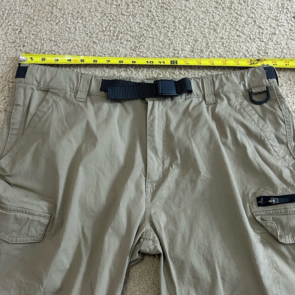 BC Clothing Co Convertible Pants Men XL x 30 Tan Cargo Hiking Stretch Zip Off - Picture 6 of 7